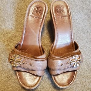 Wooden Tory Burch Wedges
